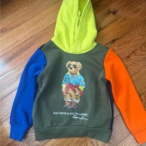 Ralph Lauren Kids Multicolor Polo Bear Hoodie